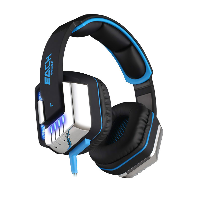 each g8200 game headphone 7.1 surround usb vibration gaming headset headband earphone with microphone led light for pc gamer