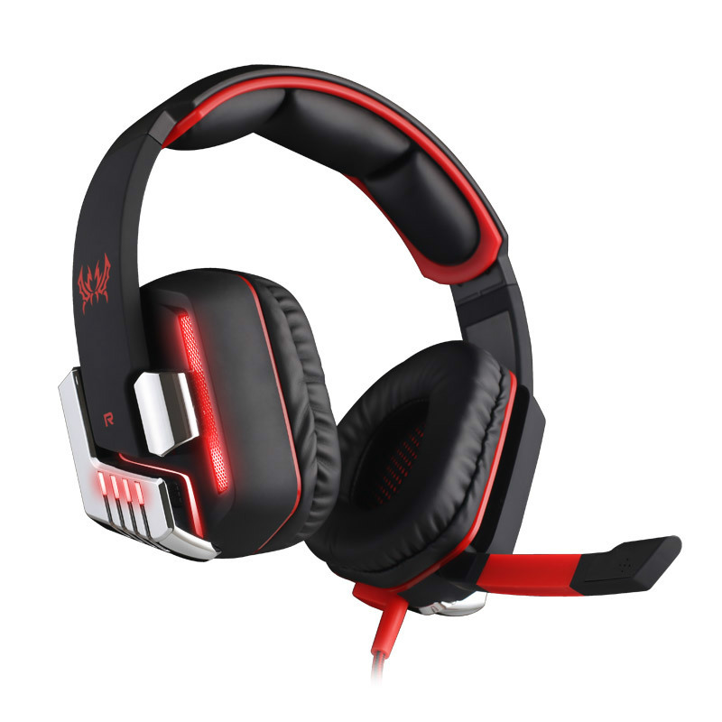 each g8200 game headphone 7.1 surround usb vibration gaming headset headband earphone with microphone led light for pc gamer