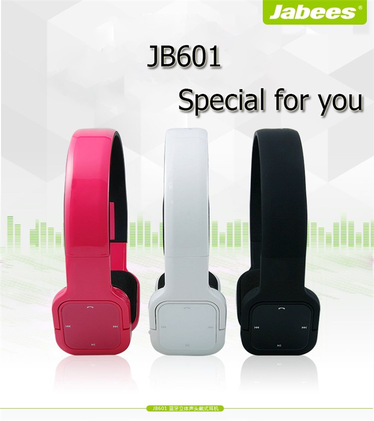 jabees jb601 wireless 15m bluetooth 3.0 headset noise cancelling hifi 3.5mm headphone with voice accpet or reject call