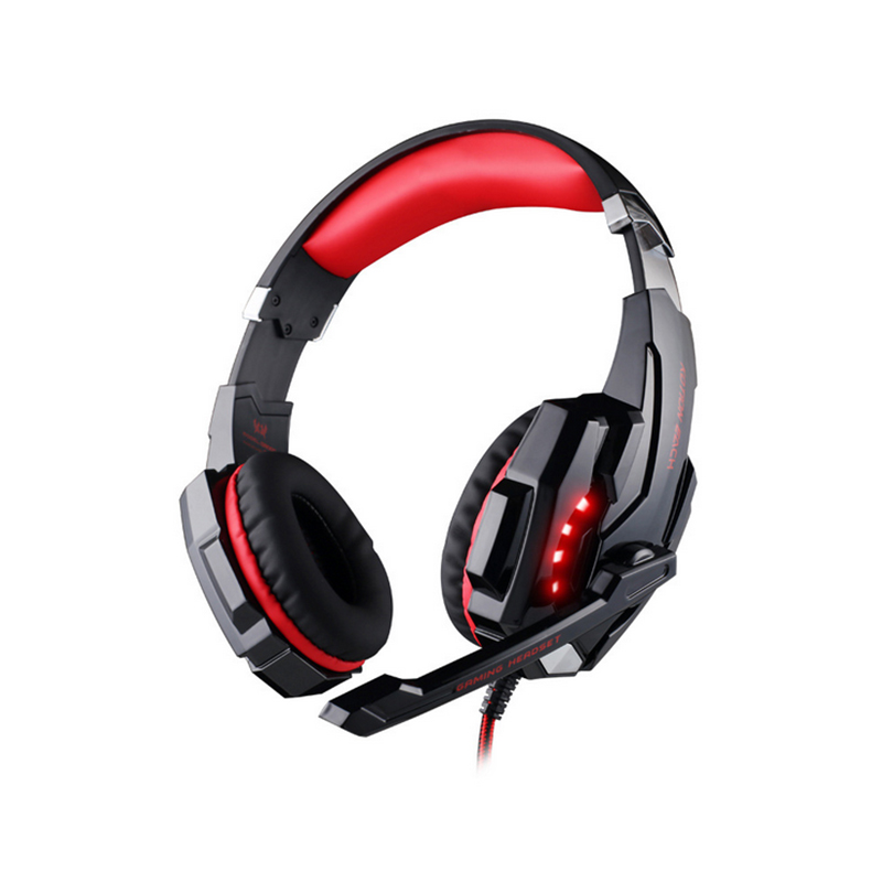 kotion each g9000 3.5mm game gaming headphone headset earphone headband with microphone led light for ps4 laptop mobile phone