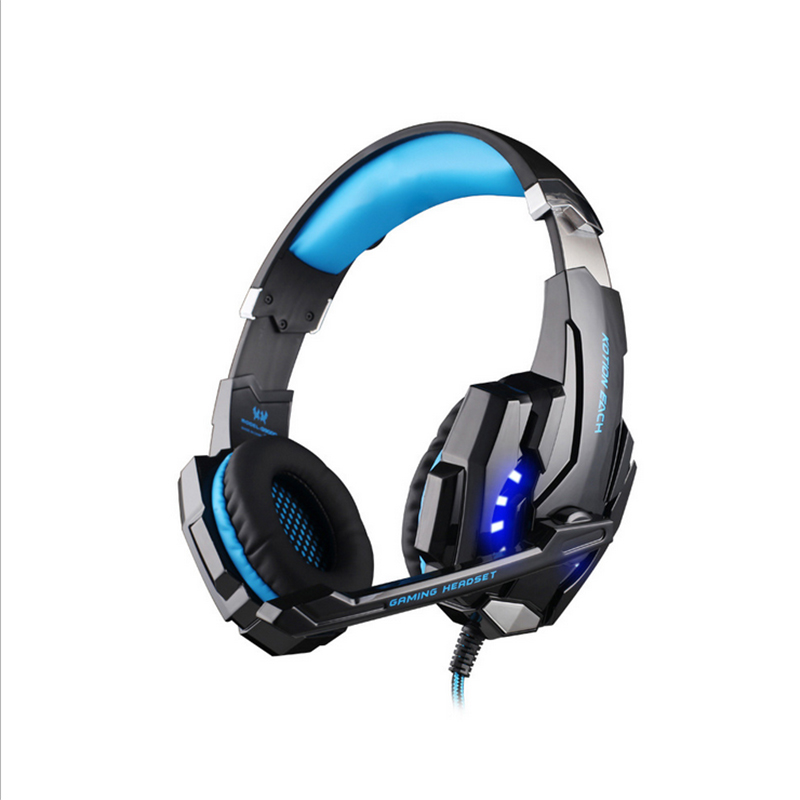 kotion each g9000 3.5mm game gaming headphone headset earphone headband with microphone led light for ps4 laptop mobile phone