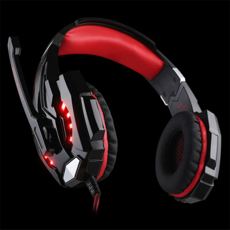 kotion each g9000 3.5mm game gaming headphone headset earphone headband with microphone led light for ps4 laptop mobile phone
