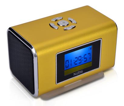 nizhi tt-6 colorful led display portable speaker fm function wireless 3.5mm input audio with lyrics singer support any language