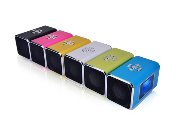 nizhi tt-6 colorful led display portable speaker fm function wireless 3.5mm input audio with lyrics singer support any language