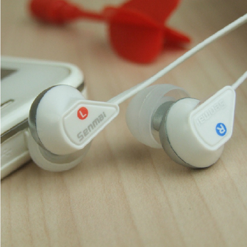 senmai-in1011 3.5mm in-ear wired headphone earphone with microphone/mic fashion sport earphone headphone suit for most phone