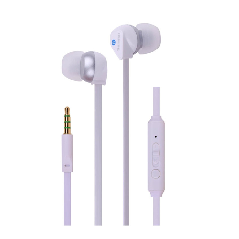 senmai-in1011 3.5mm in-ear wired headphone earphone with microphone/mic fashion sport earphone headphone suit for most phone