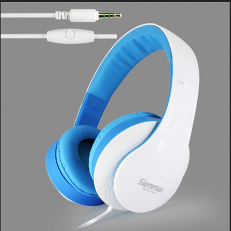 senmai ip-168i 3.5mm wired headphones with microphone wired headphones stereo headphones with microphone computer headphones