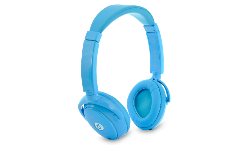 syllable g01-003 blue white wireless headphone bluetooth 3.0 hifi portable 10m distance headphone 3.5mm headset for phone/pc