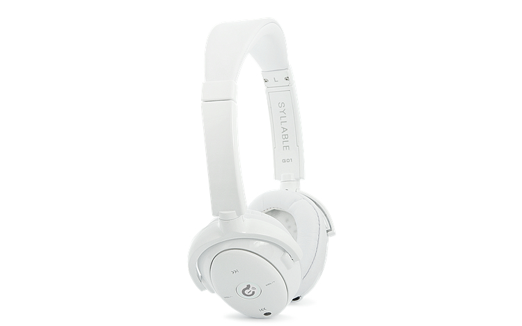 syllable g01-003 blue white wireless headphone bluetooth 3.0 hifi portable 10m distance headphone 3.5mm headset for phone/pc