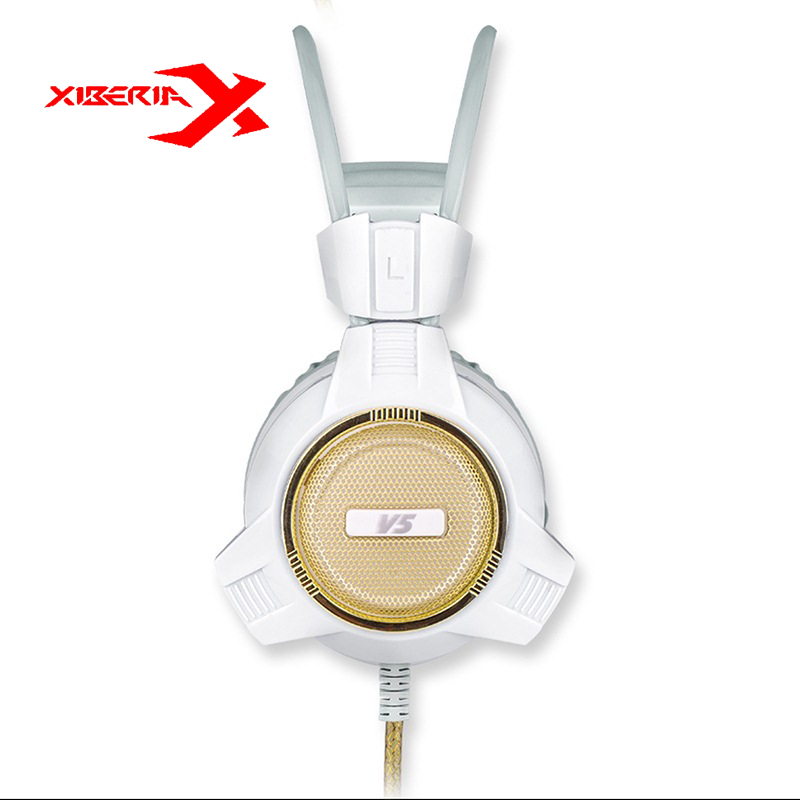 xiberia v5 professional fps gaming headset 7.1 channel shine headphone with microphone for lol for cf computer laptop