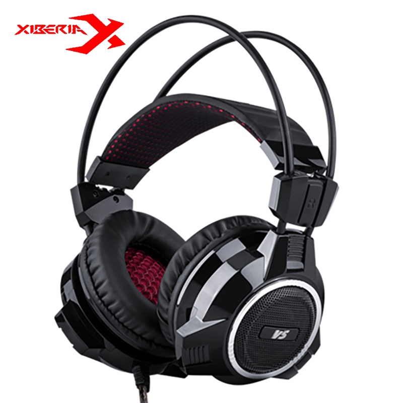 xiberia v5 professional fps gaming headset 7.1 channel shine headphone with microphone for lol for cf computer laptop