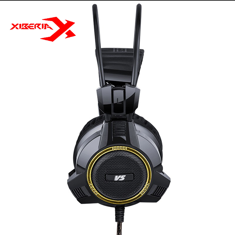 xiberia v5 professional fps gaming headset 7.1 channel shine headphone with microphone for lol for cf computer laptop