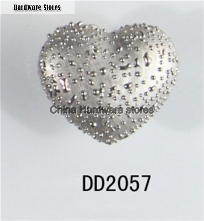 heart shaped ceramic knob silver plated antique furniture knob wardrobe cupboard knobs drawer dresser knobs cabinet pulls DD2057