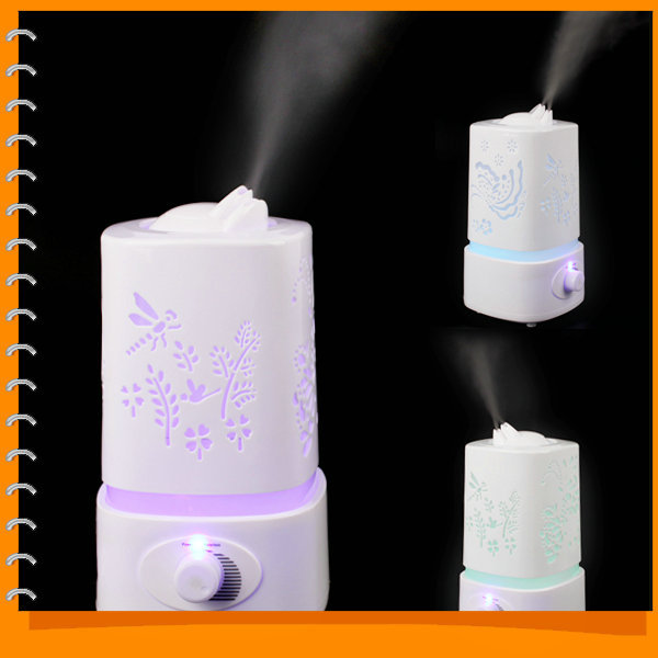 1.5l aromatherapy air humidifier aroma diffuser mist maker humidifier for home office with flower carving & night light design