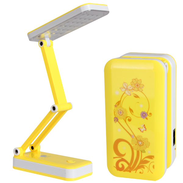 foldable flexible modern 24 led desk table lamp ac90v ~ 240v adjustable booking reading light for study office built-in battery