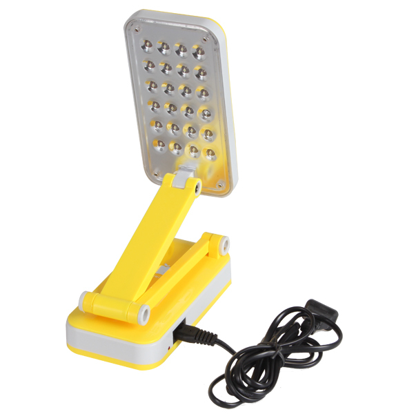 foldable flexible modern 24 led desk table lamp ac90v ~ 240v adjustable booking reading light for study office built-in battery