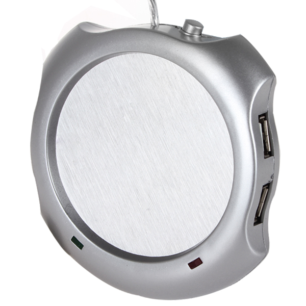mini portable electric usb cup warmer coffee tea cup warmer heater pad office & 4 ports usb hub