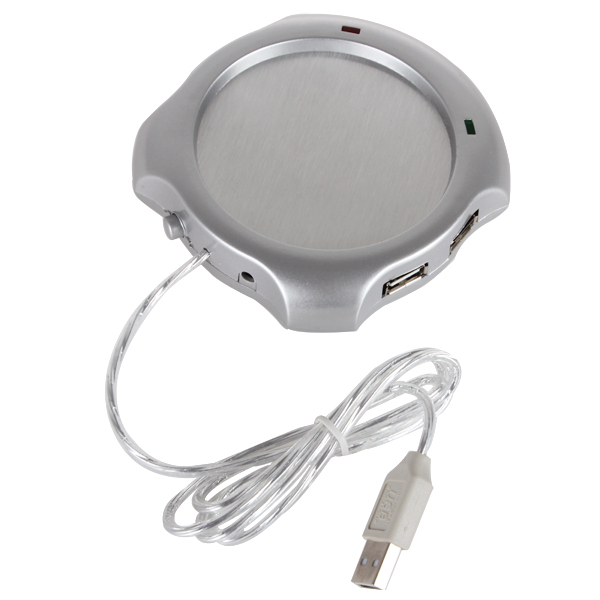 mini portable electric usb cup warmer coffee tea cup warmer heater pad office & 4 ports usb hub