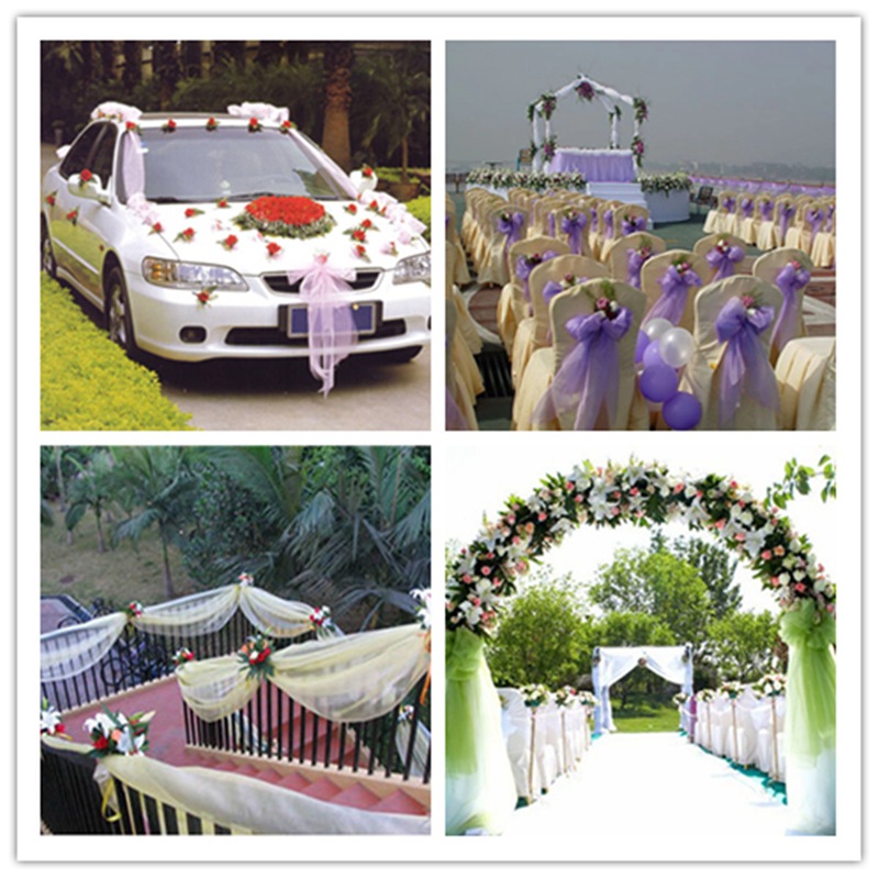 10 meters romantic design colorful wedding supplies marriage decoration props celebration gauze ornament wedding shaman