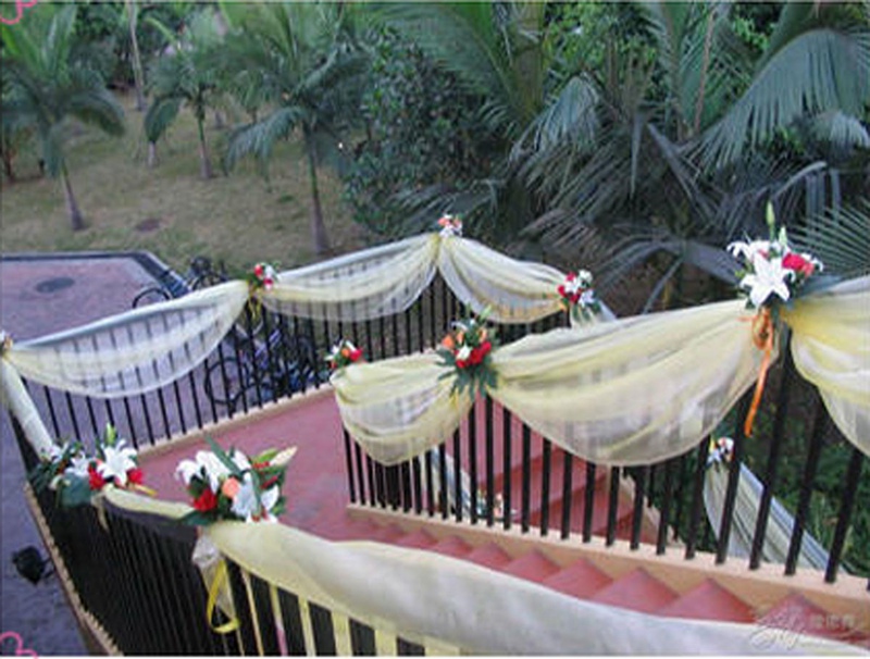 10 meters romantic design colorful wedding supplies marriage decoration props celebration gauze ornament wedding shaman