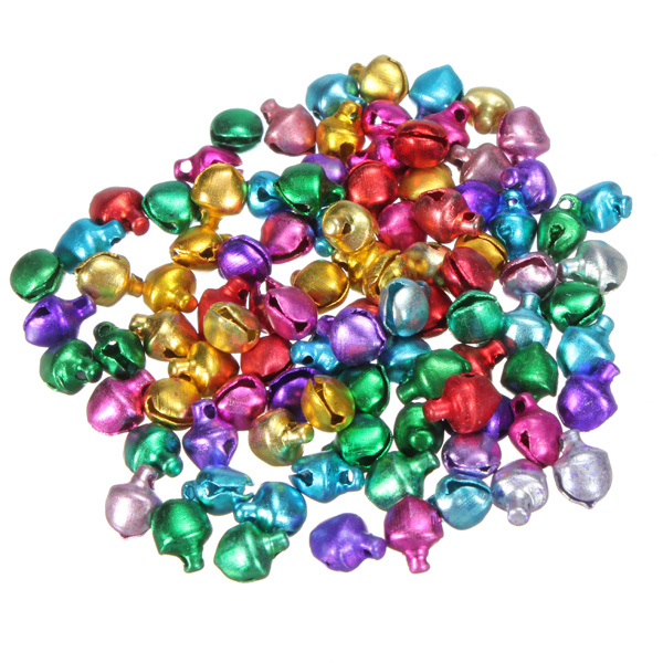 100pcs/lot colorful iron loose beads small jingle bells christmas decoration pendants diy crafts handmade accessories 100pcs/lot colorful iron loose beads small jingle bells christmas decoration pendants diy crafts handmade accessories