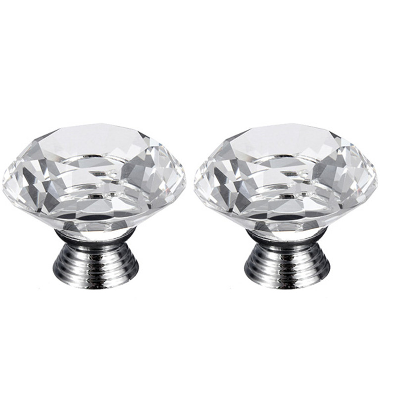 10pcs crystal clear glass cupboard wardrobe cabinet door drawer kitchen knobs handle brand new