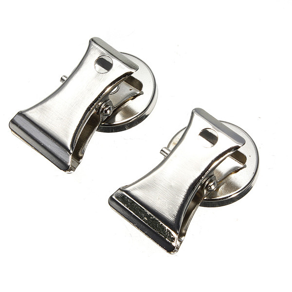 10pcs/lot strong magnetic metal non-slip spring memo note message clips iron magnet clamp