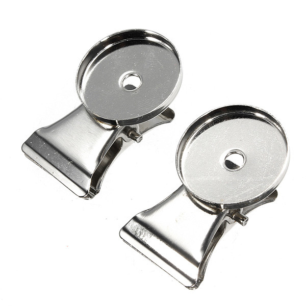 10pcs/lot strong magnetic metal non-slip spring memo note message clips iron magnet clamp