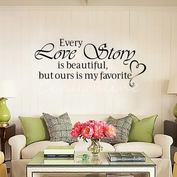 1pc every love story diy lettering words wall art decal vinyl wall sticker mural home decor inspiration 1pc every love story diy lettering words wall art decal vinyl wall sticker mural home decor inspiration