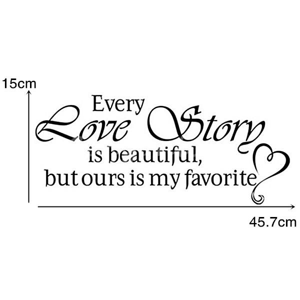 1pc every love story diy lettering words wall art decal vinyl wall sticker mural home decor inspiration