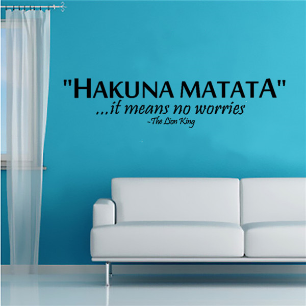 1pc hakuna matata waterproof removable sticker decor for wall window room 1pc hakuna matata waterproof removable sticker decor for wall window room