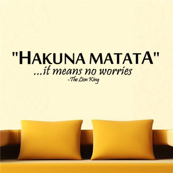 1pc hakuna matata waterproof removable sticker decor for wall window room