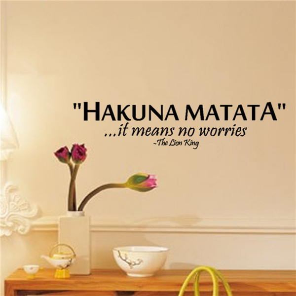 1pc hakuna matata waterproof removable sticker decor for wall window room