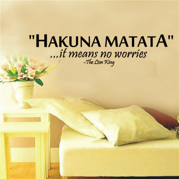 1pc hakuna matata waterproof removable sticker decor for wall window room