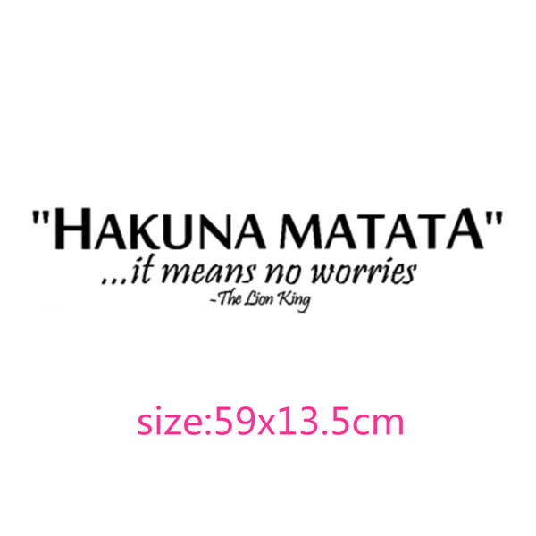 1pc hakuna matata waterproof removable sticker decor for wall window room