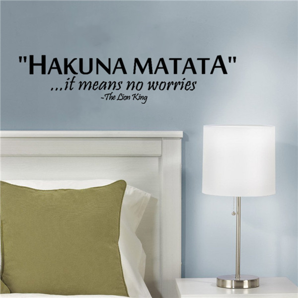 1pc hakuna matata waterproof removable sticker decor for wall window room