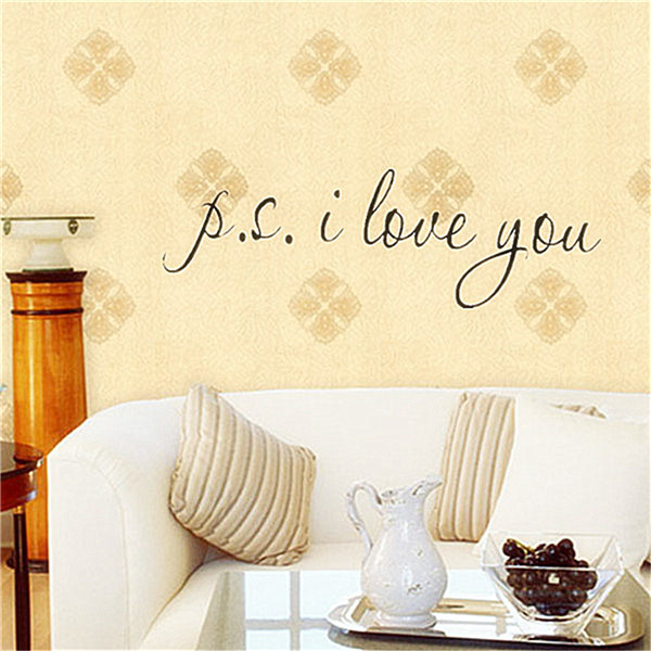 1pc wall stickers ps i love you cute romantic special home bedroom decoration