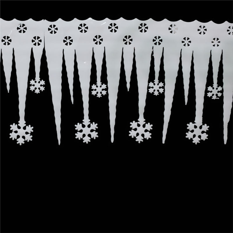 2 pcs white foam snowflake ice strips christmas xmas party wall window home decorations ornament decor 68.5x36x0.5cm 2 pcs white foam snowflake ice strips christmas xmas party wall window home decorations ornament decor 68.5x36x0.5cm