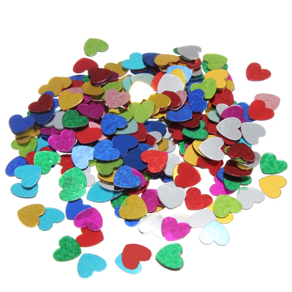 200 pcs/ pack multi-color romance sparkle love heart wedding party confetti table decoration decorative supplies