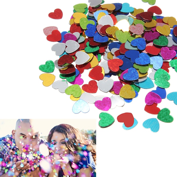 200 pcs/ pack multi-color romance sparkle love heart wedding party confetti table decoration decorative supplies
