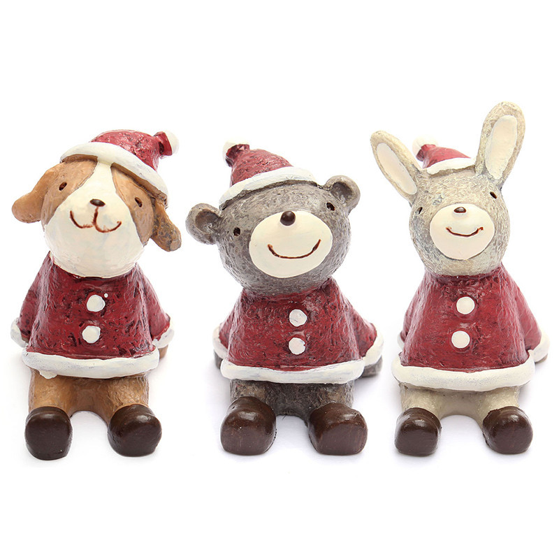 2015 christmas wedding santa snowman deer monkey animals cute resin gift christmas decoration ornament gift for friends