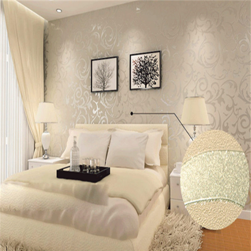 2015 home decoration wallpaper living room tv background bedroom wall paper roll three colors 10m*53cm