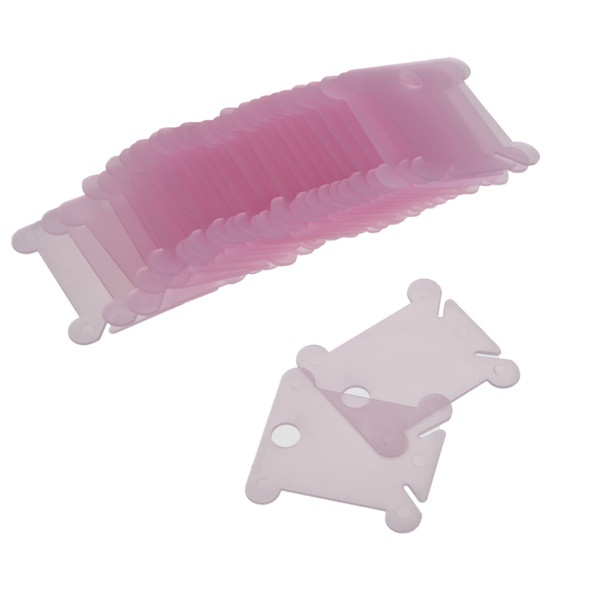 2015 new arrival 100 pcs plastic thread bobbins for embroidery floss craft storage holder board card color random
