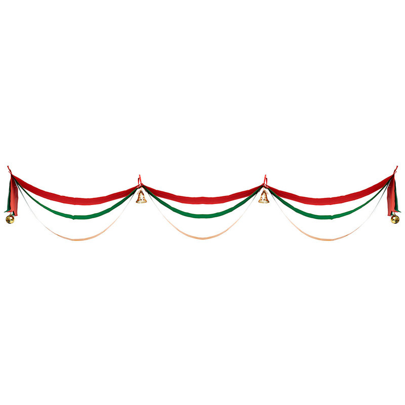 2015 new arrival 3m christmas xmas wave flag balls jingle bells party decoration ornaments for home/gotels/restaurants party