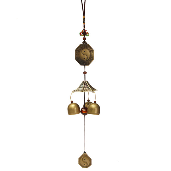 2015 new arrival antique bronze gossip feng shui windchime outdoor wind chimes