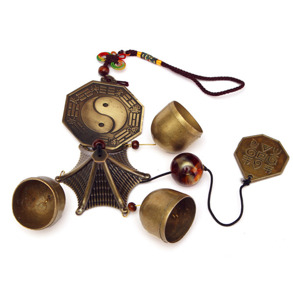 2015 new arrival antique bronze gossip feng shui windchime outdoor wind chimes