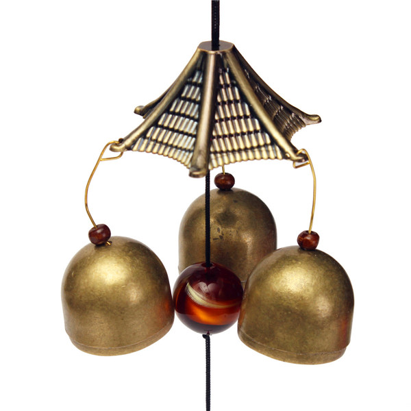 2015 new arrival antique bronze gossip feng shui windchime outdoor wind chimes