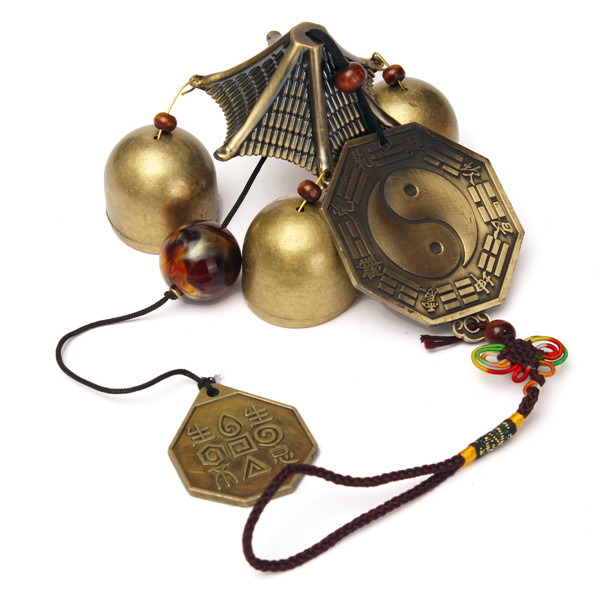 2015 new arrival antique bronze gossip feng shui windchime outdoor wind chimes