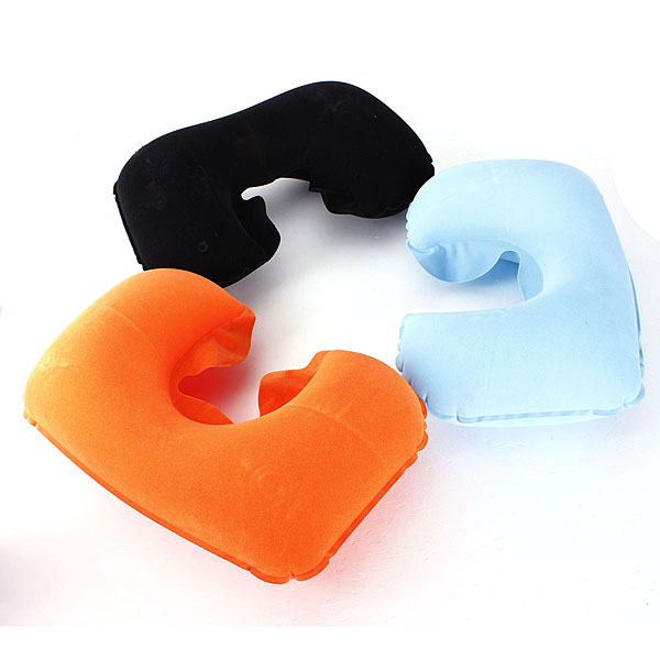 2015 new arrival portable folding air inflatable travel neck u shape pillow support head rest air blow up cushion outdoor