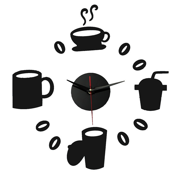 2015 new arrival time-limited real quartz wall clocks coffee diy clock fashion acrylic combination of watchesrushed